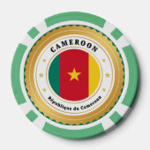 Vlag van Kameroen Poker Chips (Achterkant)