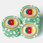 Vlag van Kameroen Poker Chips (Opstapeling)