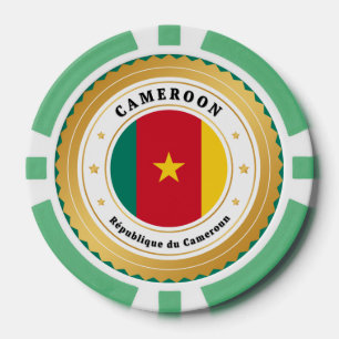 Vlag van Kameroen Poker Chips