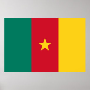 Vlag van Kameroen Poster