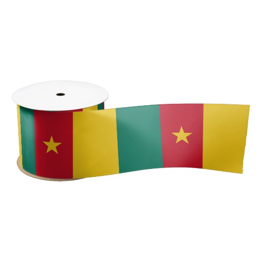 Vlag van Kameroen Satijnen Lint (Spoel)