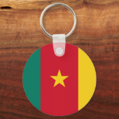 Vlag van Kameroen Sleutelhanger (Voorkant)