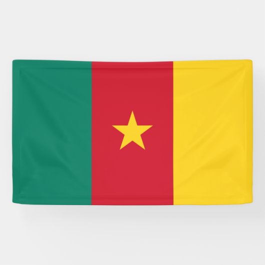 Vlag van Kameroen Spandoek (Horizontaal)