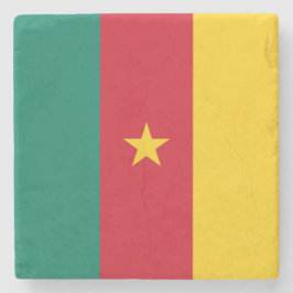 Vlag van Kameroen Stenen Onderzetter