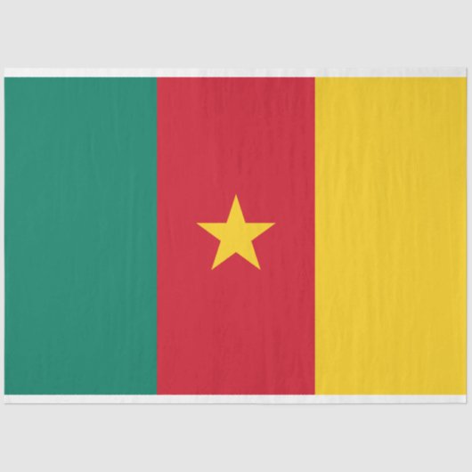 Vlag van Kameroen Tissuepapier (Voorkant)