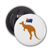 vlag van kangaroo australia button flesopener (Voorkant)