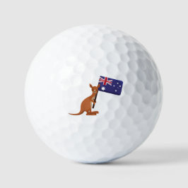 vlag van kangaroo australia golfballen
