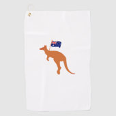 vlag van kangaroo australia golfhanddoek (Voorkant)