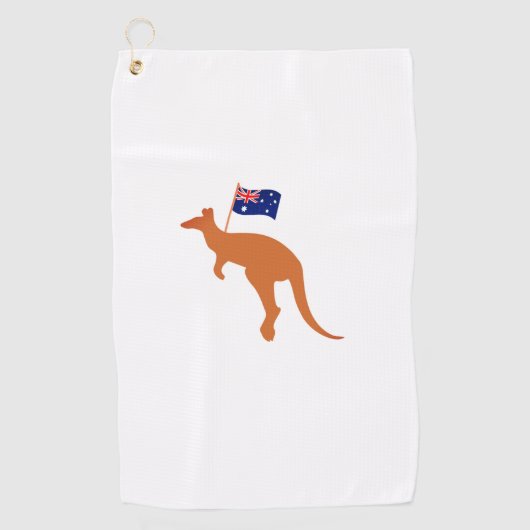 vlag van kangaroo australia golfhanddoek (Voorkant)