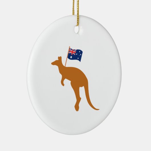 vlag van kangaroo australia keramisch ornament (Rechts)