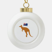 vlag van kangaroo australia keramische bal ornament (Voorkant)