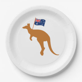 vlag van kangaroo australia papieren bordje