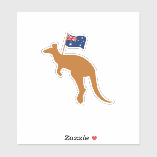 vlag van kangaroo australia sticker (Vel)