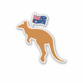 vlag van kangaroo australia sticker