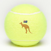 vlag van kangaroo australia tennisballen (Achterkant)