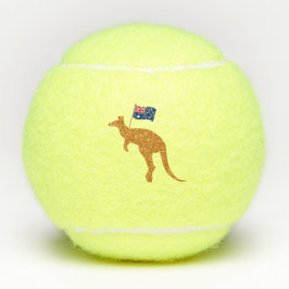 vlag van kangaroo australia tennisballen