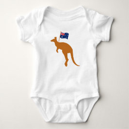 vlag van kangaroo australia wit romper