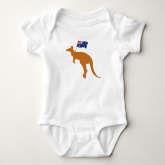 vlag van kangaroo australia wit romper