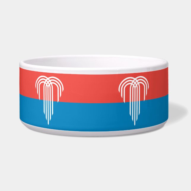 Vlag van Kansas City op Pet Bowl Voerbakje (Voorkant)