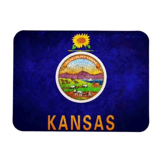 Vlag van Kansas Magneet (Horizontaal)
