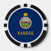 Vlag van Kansas Poker Chips (Voorkant)