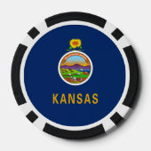 Vlag van Kansas Poker Chips (Achterkant)