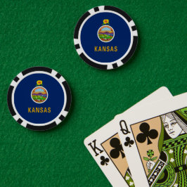 Vlag van Kansas Poker Chips