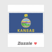 Vlag van Kansas Sticker (Vel)