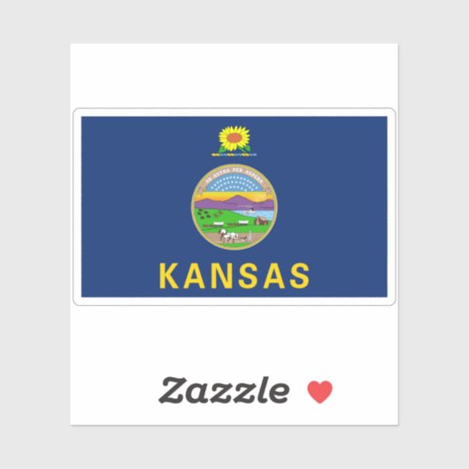 Vlag van Kansas Sticker (Vel)