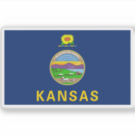 Vlag van Kansas Sticker