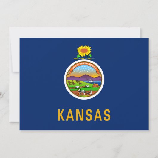 Vlag van Kansas, Vlag van Kansas Wedding Kaart (Achterkant)