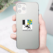 Vlag van Kanton Graubünden, Zwitserland Sticker (Telefoon)