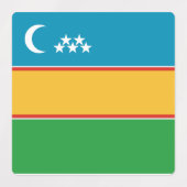 Vlag van Karakalpakië Labels (Design 1)