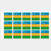 Vlag van Karakalpakië Labels (Vel)