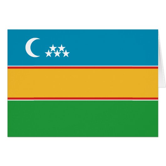 Vlag van Karakalpakkistan (Voorkant Horizontaal)