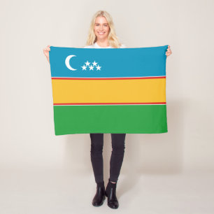 Vlag van Karakalpakkistan Fleece Deken