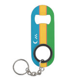 Vlag van Karakalpakkistan Mini Flessenopener (Voorkant)