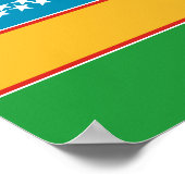 Vlag van Karakalpakkistan Poster (Hoek)
