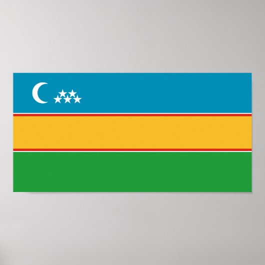 Vlag van Karakalpakkistan Poster (Voorkant)