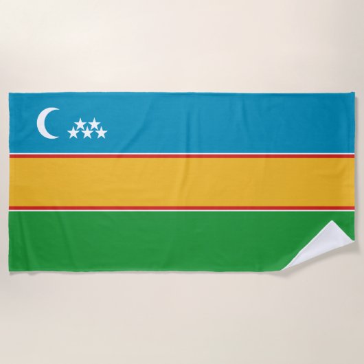 Vlag van Karakalpakkistan Strandlaken (Voorkant)