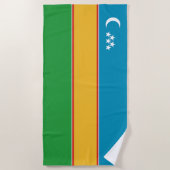 Vlag van Karakalpakkistan Strandlaken (Voorkant)