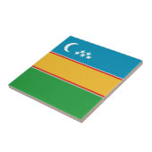 Vlag van Karakalpakkistan Tegeltje (Zijkant)