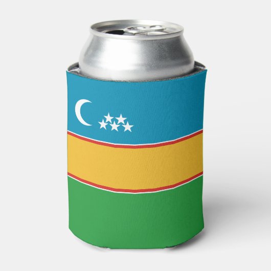 Vlag van Karakalpakstan Blikjeskoeler (Blikje Voorkant)