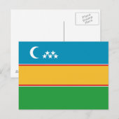 Vlag van Karakalpakstan Briefkaart (Voorkant / Achterkant)
