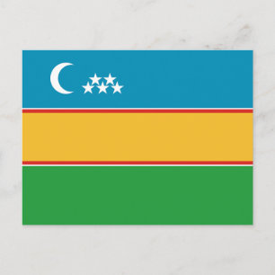 Vlag van Karakalpakstan Briefkaart