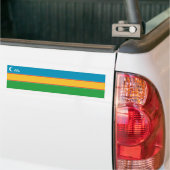 Vlag van Karakalpakstan Bumpersticker (Op Truck)