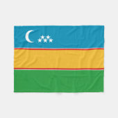Vlag van Karakalpakstan Fleece Deken (Voorkant (Horizontaal))