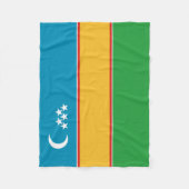 Vlag van Karakalpakstan Fleece Deken (Voorkant)