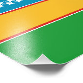 Vlag van Karakalpakstan Foto Afdruk (Hoek)