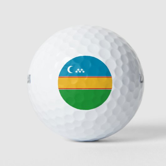 Vlag van Karakalpakstan Golfballen (Voorkant)